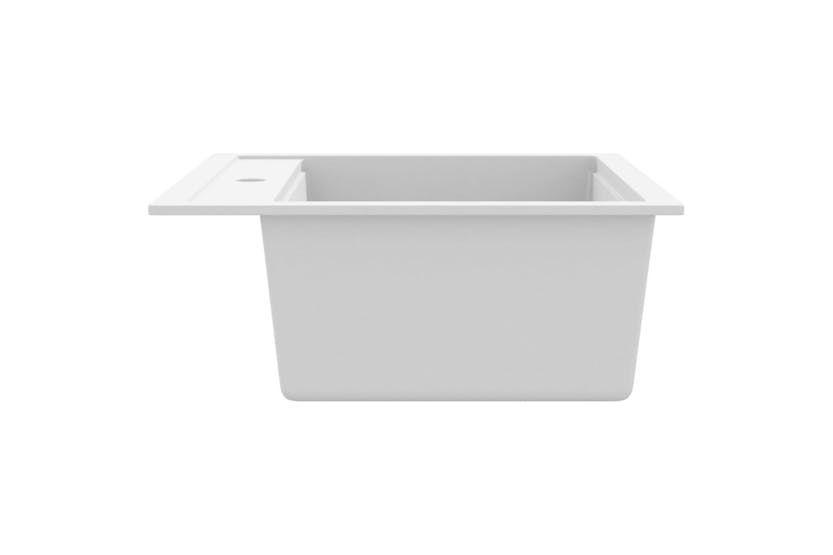 vidaXL 144863 Granite Kitchen Sink Single Basin White vidaXL 144863 Granite Kitchen Sink Single Basin White