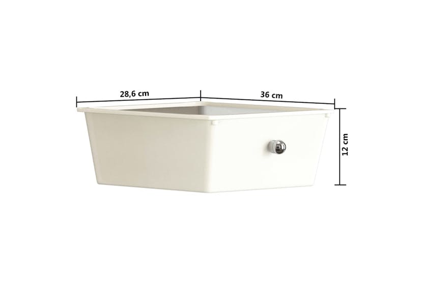 vidaXL 320399 4-drawer Mobile Storage Trolley White Plastic vidaXL 320399 4-drawer Mobile Storage Trolley White Plastic