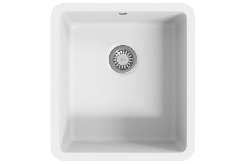 Vidaxl Granite Kitchen Sink Single Basin White Vidaxl Granite Kitchen Sink Single Basin White