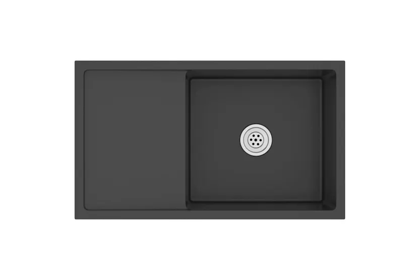 vidaXL 51521 Handmade Kitchen Sink Black Stainless Steel vidaXL 51521 Handmade Kitchen Sink Black Stainless Steel