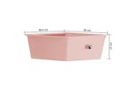 vidaXL 320400 4-drawer Mobile Storage Trolley Pink Plastic vidaXL 320400 4-drawer Mobile Storage Trolley Pink Plastic