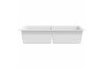 Vidaxl Overmount Kitchen Sink Double Basin Granite Cream White Vidaxl Overmount Kitchen Sink Double Basin Granite Cream White