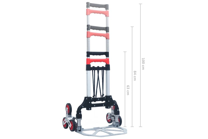 vidaXL 146445 Foldable Stair Transport Trolley 70 Kg Aluminium Sliver vidaXL 146445 Foldable Stair Transport Trolley 70 Kg Aluminium Sliver