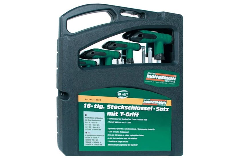 Bruder Mannesmann 408570 16 Piece T-handle Wrench Set 18190 Bruder Mannesmann 408570 16 Piece T-handle Wrench Set 18190