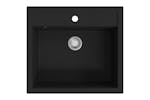 Vidaxl Granite Kitchen Sink Single Basin Black Vidaxl Granite Kitchen Sink Single Basin Black
