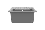 vidaXL 141670 Granite Kitchen Sink Single Basin With Drainer Reversible Grey vidaXL 141670 Granite Kitchen Sink Single Basin With Drainer Reversible Grey
