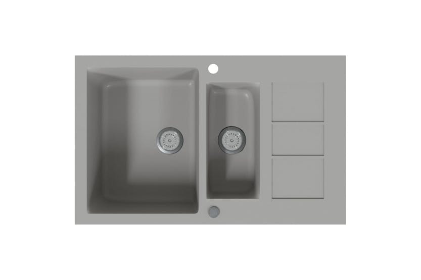 vidaXL 151930 Kitchen Sink Double Basins Grey Granite vidaXL 151930 Kitchen Sink Double Basins Grey Granite