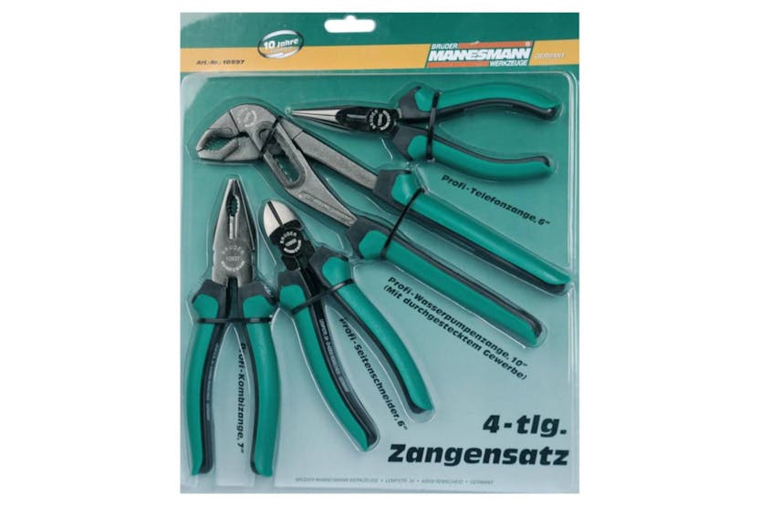 Bruder Mannesmann 408540 Four Piece Pliers Set Steel 10997 Bruder Mannesmann 408540 Four Piece Pliers Set Steel 10997