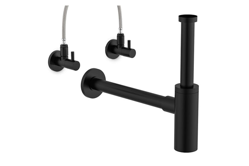 Schutte 435122 Ms Angle Valve With Rosette 10 Mmq Black Schutte 435122 Ms Angle Valve With Rosette 10 Mmq Black