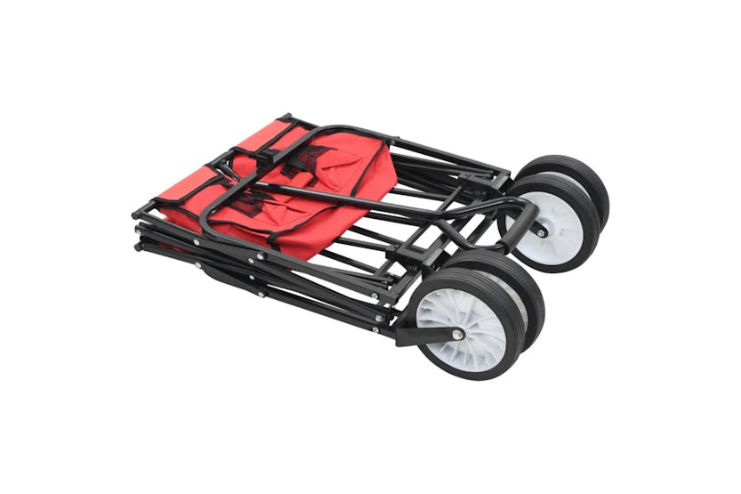 vidaXL 143778 Folding Hand Trolley Steel Red vidaXL 143778 Folding Hand Trolley Steel Red