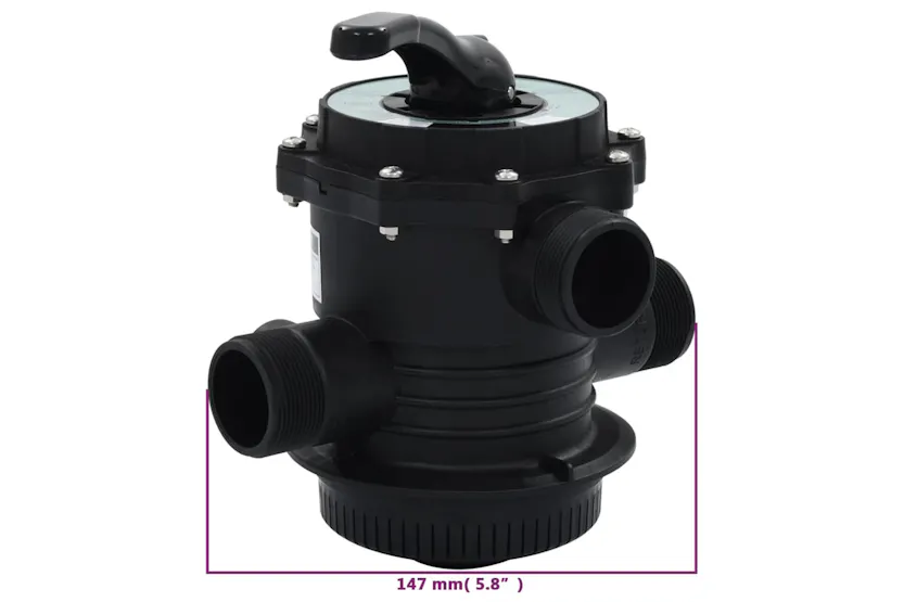 vidaXL 91729 Multiport Valve For Sand Filter Abs 1.5" 6-way vidaXL 91729 Multiport Valve For Sand Filter Abs 1.5" 6-way