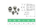 vidaXL 146723 Er25 Collets 15 Pcs Turning Tool Set vidaXL 146723 Er25 Collets 15 Pcs Turning Tool Set
