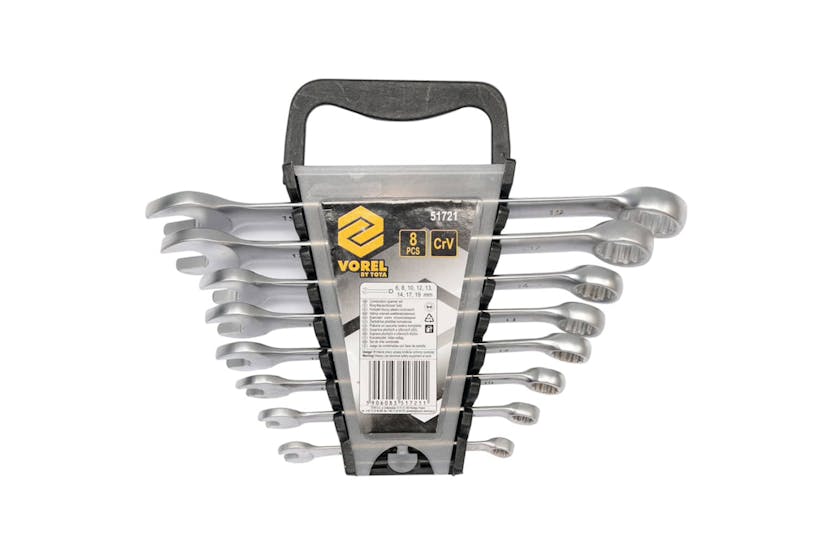 Vorel 434338 8 Piece Combination Spanner Set 6-19mm Vorel 434338 8 Piece Combination Spanner Set 6-19mm