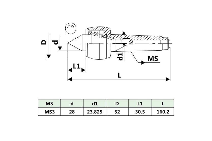 vidaXL 146693 Revolving Live Center Mt3 vidaXL 146693 Revolving Live Center Mt3
