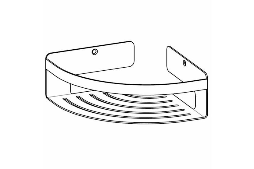 Tiger 418303 Bathroom Corner Basket Caddy Silver 1400430946 Tiger 418303 Bathroom Corner Basket Caddy Silver 1400430946