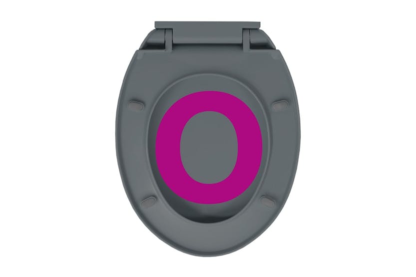 vidaXL 145816 Soft-close Toilet Seat Grey Oval vidaXL 145816 Soft-close Toilet Seat Grey Oval