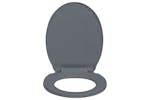 vidaXL 145816 Soft-close Toilet Seat Grey Oval vidaXL 145816 Soft-close Toilet Seat Grey Oval