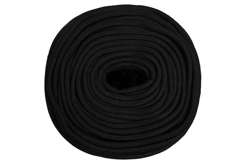 vidaXL 152814 Work Rope Black 6mm 100 M Polyester vidaXL 152814 Work Rope Black 6mm 100 M Polyester