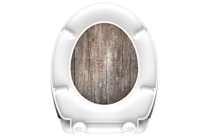 Schutte 435103 Duroplast Toilet Seat With Soft-close Old Wood Printed Schutte 435103 Duroplast Toilet Seat With Soft-close Old Wood Printed