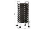 vidaXL 320402 10-drawer Mobile Storage Trolley Black Plastic vidaXL 320402 10-drawer Mobile Storage Trolley Black Plastic