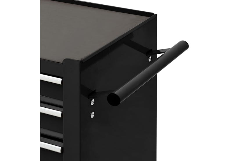 vidaXL 147189 Tool Trolley With 4 Drawers Steel Black vidaXL 147189 Tool Trolley With 4 Drawers Steel Black