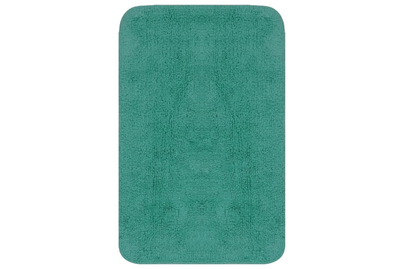 vidaXL 133236 Bathroom Mat Set 2 Pieces Fabric Turquoise vidaXL 133236 Bathroom Mat Set 2 Pieces Fabric Turquoise