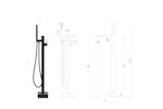 vidaXL 145096 Freestanding Bathtub Faucet Black Stainless Steel 90cm vidaXL 145096 Freestanding Bathtub Faucet Black Stainless Steel 90cm