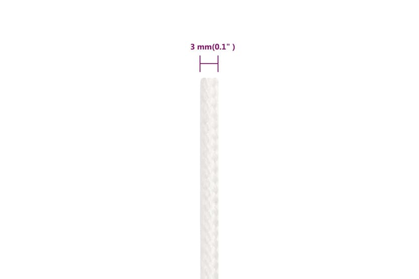 vidaXL 152536 Boat Rope Full White 3mm 100 M Polypropylene vidaXL 152536 Boat Rope Full White 3mm 100 M Polypropylene
