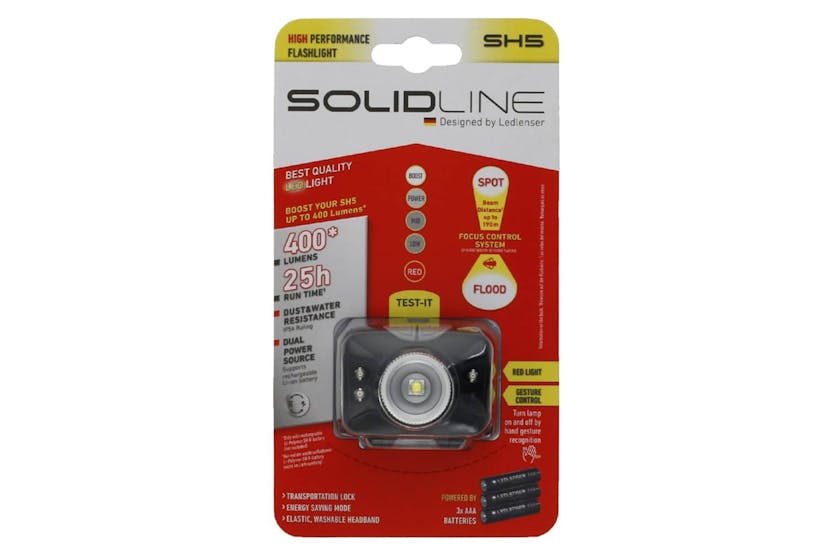 Solidline 442990 Led Headlamp Sh5 400 Lm Red Light Solidline 442990 Led Headlamp Sh5 400 Lm Red Light