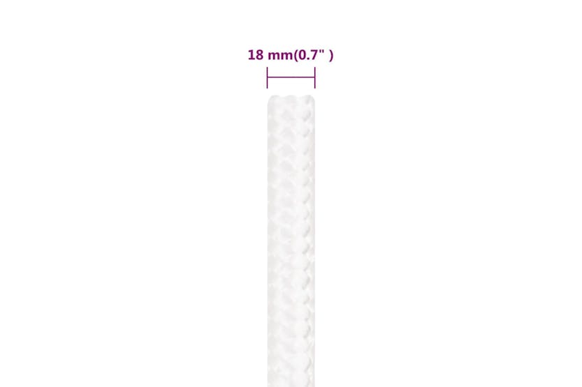 vidaXL 152576 Boat Rope Full White 18mm 25 M Polypropylene vidaXL 152576 Boat Rope Full White 18mm 25 M Polypropylene