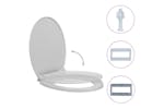 vidaXL 145814 Soft-close Toilet Seat Light Grey Oval vidaXL 145814 Soft-close Toilet Seat Light Grey Oval
