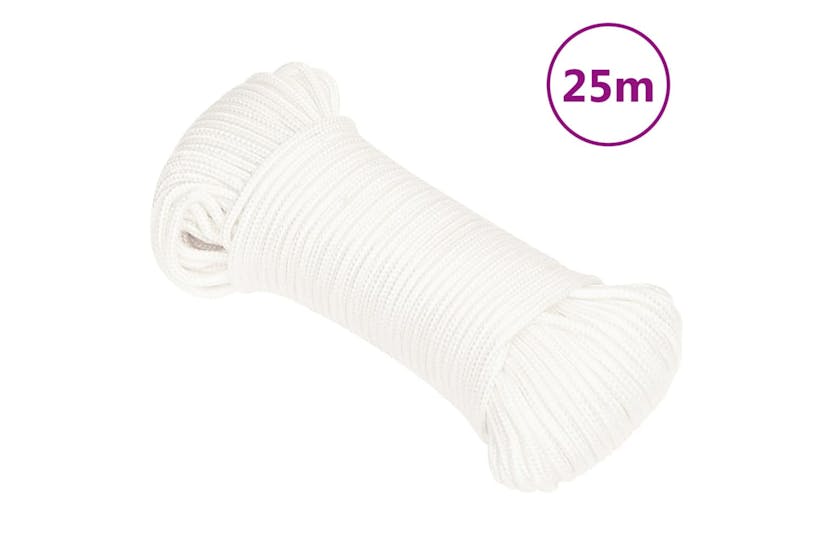 vidaXL 152534 Boat Rope Full White 3mm 25 M Polypropylene vidaXL 152534 Boat Rope Full White 3mm 25 M Polypropylene