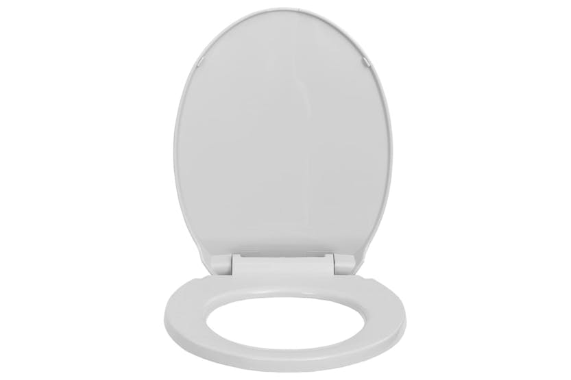 vidaXL 145814 Soft-close Toilet Seat Light Grey Oval vidaXL 145814 Soft-close Toilet Seat Light Grey Oval