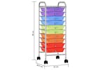 vidaXL 320406 10-drawer Mobile Storage Trolley Multicolour Plastic vidaXL 320406 10-drawer Mobile Storage Trolley Multicolour Plastic