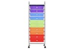 vidaXL 320406 10-drawer Mobile Storage Trolley Multicolour Plastic vidaXL 320406 10-drawer Mobile Storage Trolley Multicolour Plastic