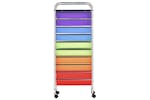 vidaXL 320406 10-drawer Mobile Storage Trolley Multicolour Plastic vidaXL 320406 10-drawer Mobile Storage Trolley Multicolour Plastic