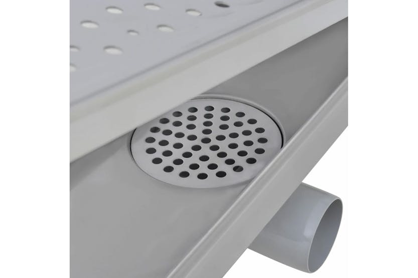 vidaXL 142190 Linear Shower Drain Bubble 630x140mm Stainless Steel vidaXL 142190 Linear Shower Drain Bubble 630x140mm Stainless Steel