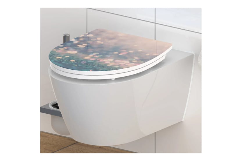 Schutte 435116 Duroplast High Gloss Toilet Seat With Soft-close Magic Light Schutte 435116 Duroplast High Gloss Toilet Seat With Soft-close Magic Light