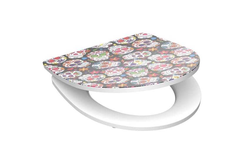 Schutte 435115 Duroplast High Gloss Toilet Seat With Soft-close Crazy Skull Schutte 435115 Duroplast High Gloss Toilet Seat With Soft-close Crazy Skull