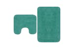 vidaXL 133236 Bathroom Mat Set 2 Pieces Fabric Turquoise vidaXL 133236 Bathroom Mat Set 2 Pieces Fabric Turquoise