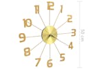 vidaXL 283858 Wall Clock Metal 50cm Golden vidaXL 283858 Wall Clock Metal 50cm Golden
