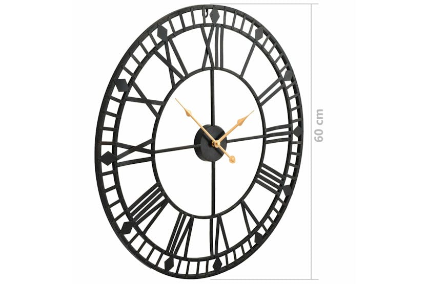 vidaXL 50645 Vintage Wall Clock With Quartz Movement Metal 60cm Xxl vidaXL 50645 Vintage Wall Clock With Quartz Movement Metal 60cm Xxl