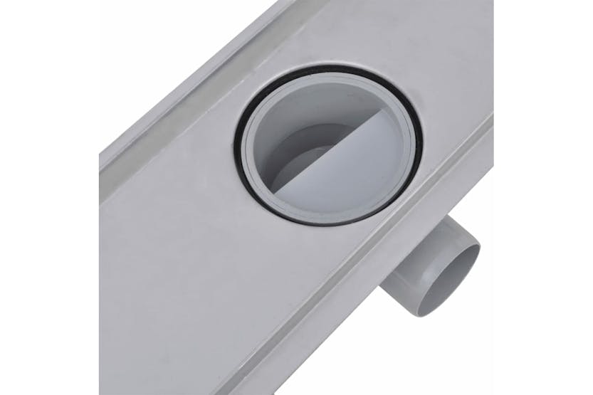 vidaXL 275954 Linear Shower Drain 2 Pcs Line 630x140mm Stainless Steel vidaXL 275954 Linear Shower Drain 2 Pcs Line 630x140mm Stainless Steel