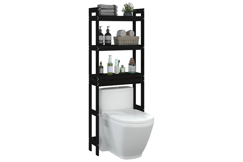 vidaXL 824662 Toilet Rack Black 63x26x171cm Solid Wood Pine vidaXL 824662 Toilet Rack Black 63x26x171cm Solid Wood Pine