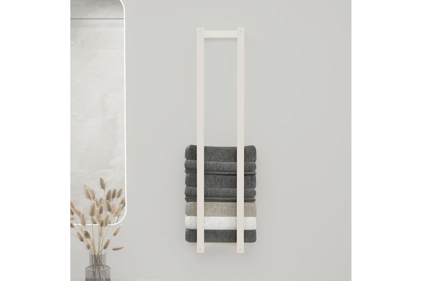 vidaXL 822403 Towel Rack White 23x18x110cm Solid Wood Pine vidaXL 822403 Towel Rack White 23x18x110cm Solid Wood Pine