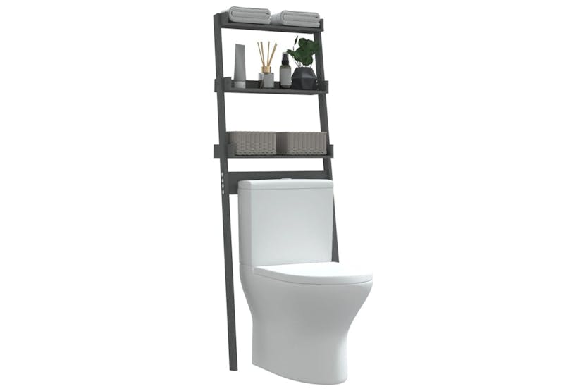 vidaXL 824655 Toilet Rack Grey 63.5x32x179cm Solid Wood Pine vidaXL 824655 Toilet Rack Grey 63.5x32x179cm Solid Wood Pine