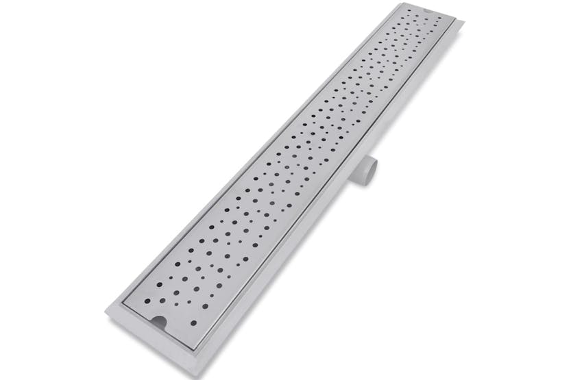 vidaXL 275968 Linear Shower Drain 2 Pcs Bubble 830x140mm Stainless Steel vidaXL 275968 Linear Shower Drain 2 Pcs Bubble 830x140mm Stainless Steel