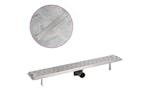 vidaXL 142180 Linear Shower Drain Line 830x140mm Stainless Steel vidaXL 142180 Linear Shower Drain Line 830x140mm Stainless Steel
