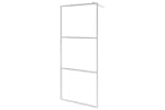 vidaXL 146647 Walk-in Shower Wall With Whole Frosted Esg Glass 100x195cm vidaXL 146647 Walk-in Shower Wall With Whole Frosted Esg Glass 100x195cm
