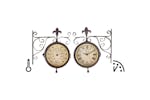 Esschert Design 404669 Station Clock With Thermometer Tf005 Esschert Design 404669 Station Clock With Thermometer Tf005